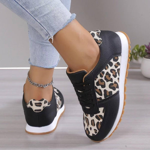 Zapatillas Deportivas con Estampado de Leopardo A.1 para Mujer