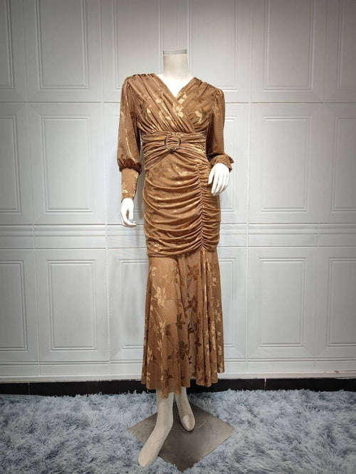 Women's Fashionable Urban Dress with V-Neck