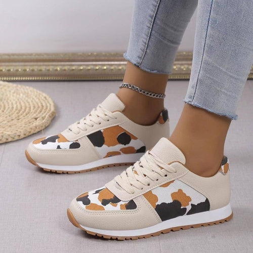 Zapatillas Deportivas con Estampado de Leopardo A.1 para Mujer