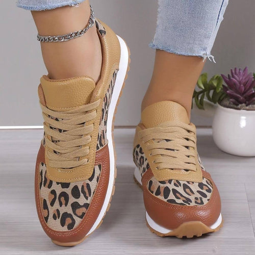 Zapatillas Deportivas con Estampado de Leopardo A.1 para Mujer