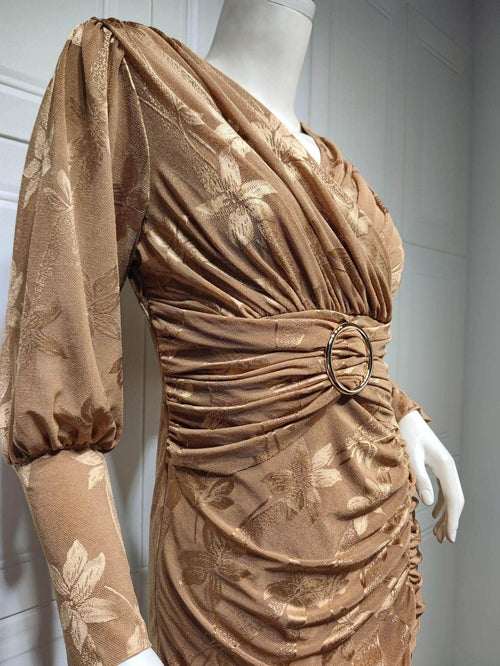 Vestido Urbano de Moda con Escote en V para Mujer