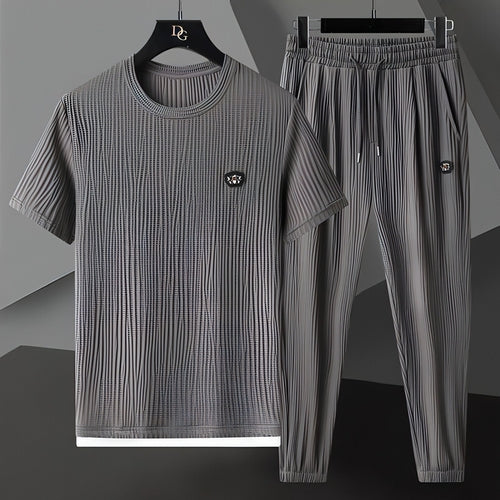 Conjunto Deportivo de Manga Corta y Pantalón de Secado Rápido para Hombre