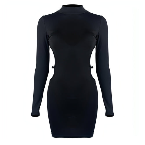 Vestido Tubo de Moda con Abertura Midriff para Mujer