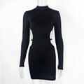 Vestido Tubo de Moda con Abertura Midriff para Mujer