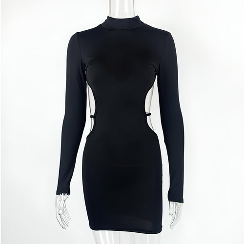 Vestido Tubo de Moda con Abertura Midriff para Mujer
