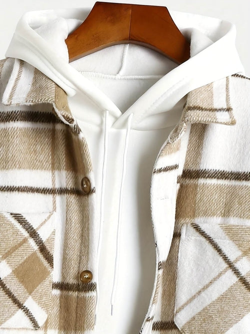 Camisa de Moda con Cuello Engrosado para Hombre