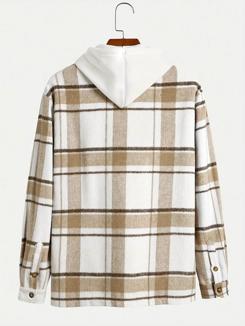 Camisa de Moda con Cuello Engrosado para Hombre