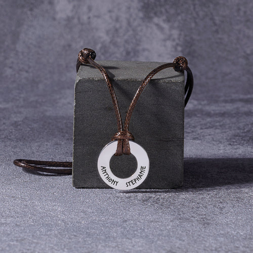 Collar para Papá con Nombres de los Hijos, Regalo Grabado, Collar Personalizado para Hombre