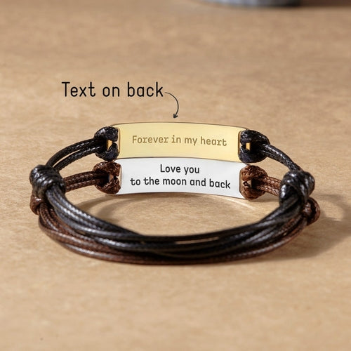 Bracelet Empreinte Digitale Écriture, Bracelet pour Homme