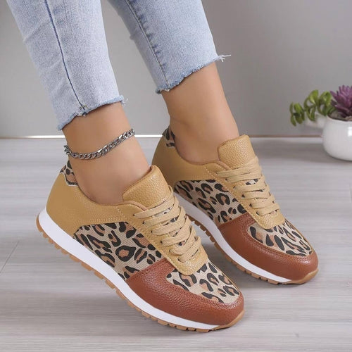 Zapatillas Deportivas con Estampado de Leopardo A.1 para Mujer